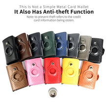 Load image into Gallery viewer, Colorful Airtag leather wallets with anti-theft feature, showcasing various colors including brown, black, pink, and yellow.