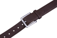Cargar imagen en el visor de la galería, Bonded Leather Belt for Men – Nickel Buckle, 1.4" Strap