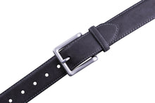 Cargar imagen en el visor de la galería, Bonded Leather Belt for Men – Nickel Buckle, 1.4" Strap