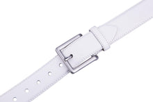 Cargar imagen en el visor de la galería, Bonded Leather Belt for Men – Nickel Buckle, 1.4" Strap