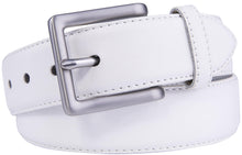 Cargar imagen en el visor de la galería, Bonded Leather Belt for Men – Nickel Buckle, 1.4" Strap