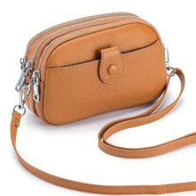 Charger l'image dans la galerie, Crossbody Bags for Women Small Genuine Leather Shoulder Purse Cross Body Bag with Triple Top Zipper Adjustable Strap