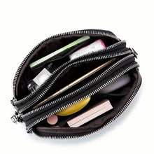 Charger l'image dans la galerie, Crossbody Bags for Women Small Genuine Leather Shoulder Purse Cross Body Bag with Triple Top Zipper Adjustable Strap