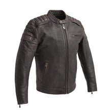 Load image into Gallery viewer, Waxed Motorcycle Leather Jacket