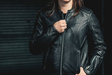 Charger l'image dans la galerie, Naked cowhide Women's Motorcycle Leather Jacket