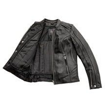 Charger l'image dans la galerie, Naked cowhide Women's Motorcycle Leather Jacket