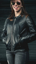 Charger l'image dans la galerie, Naked cowhide Women's Motorcycle Leather Jacket