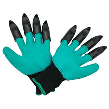 Cargar imagen en el visor de la galería, Green garden gloves with claw tips for easy digging and planting, ideal for gardening enthusiasts seeking durable and innovative tools.