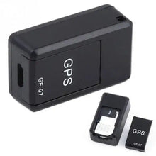 Load image into Gallery viewer, Black Mini Magnetic GPS Tracker with microSD slot shown open