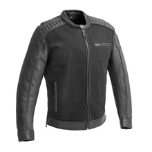Cargar imagen en el visor de la galería, Lightweight Motorcycle Twill and Leather Jacket