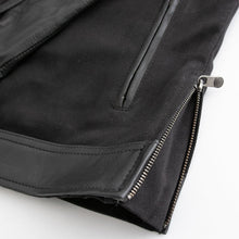 Cargar imagen en el visor de la galería, Lightweight Motorcycle Twill and Leather Jacket