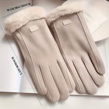 Charger l'image dans la galerie, Cashmere Warm Suede Leather Plush Touch Screen Gloves