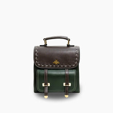 Cargar imagen en el visor de la galería, Bumblebee vegan leather backpack with elegant design and bee emblem, ideal for professionals seeking style and organization.