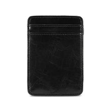 Load image into Gallery viewer, Sleek minimalist vegan leather wallet with multiple compartments, perfect for organizing cards and cash while being eco-friendly.