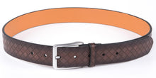Cargar imagen en el visor de la galería, Genuine Split Leather Belt for Men – Brushed Buckle, 1.3" Strap