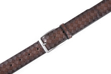 Cargar imagen en el visor de la galería, Genuine Split Leather Belt for Men – Brushed Buckle, 1.3" Strap