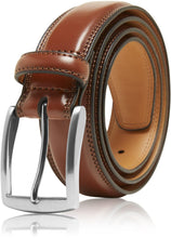 Cargar imagen en el visor de la galería, Genuine Leather Belt for Men – Zinc Alloy Buckle, 1.25" Strap