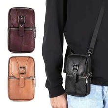 Cargar imagen en el visor de la galería, Genuine Leather Multifunctional Cell Phone Bag