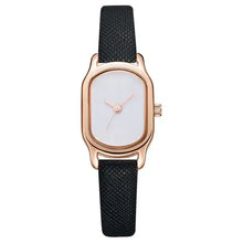 Load image into Gallery viewer, Oval Dial Retro Watch with vintage-inspired design, featuring a rose gold case and black strap, perfect for adding elegance to any outfit.