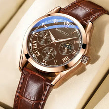 Charger l'image dans la galerie, Men's luxury quartz watch with vegan leather strap and sophisticated design, perfect for business attire elegance and precision.