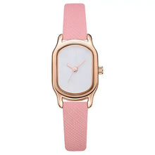 Load image into Gallery viewer, Oval Dial Retro Watch with pink strap showcasing vintage elegance and unique design.