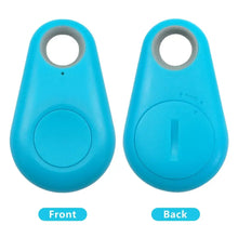 Load image into Gallery viewer, eThings Smart GPS Bluetooth Tracker front and back view in blue, compact and stylish design for easy pet and valuables tracking.