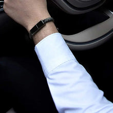 Charger l'image dans la galerie, Wearing a vegan leather portable phone data cable as a stylish bracelet, ideal for modern tech use.