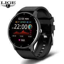 Load image into Gallery viewer, Smart Watch Men Fitness Bracelet with health monitoring features and sleek black design displayed on screen.