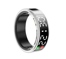 Load image into Gallery viewer, Smart ring with display screen for notifications, fitness tracking, and health monitoring; sleek, lightweight, and stylish design.