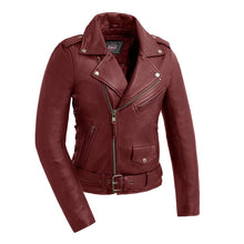 Load image into Gallery viewer, Naked Cow Leather Women's Classic Motorcycle Leather Jacket