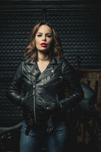 Load image into Gallery viewer, Naked Cow Leather Women's Classic Motorcycle Leather Jacket