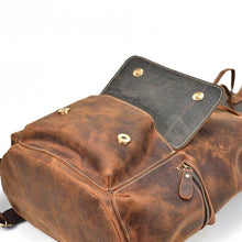 Load image into Gallery viewer, The Hagen Backpack | Vintage Leather Backpack - genuine cowhide leather with antique finish, durable and stylish for daily use.