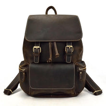 Load image into Gallery viewer, The Hagen Backpack | Vintage Leather Backpack in genuine cowhide leather, ideal for tablets, laptops, books, and daily use.
