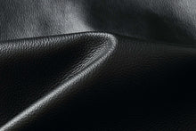 Load image into Gallery viewer, Close-up of luxurious black genuine leather texture, highlighting softness for jackets.