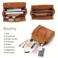Charger l'image dans la galerie, Retro PU Leather Handbag with Multi Card Slot