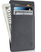 Charger l'image dans la galerie, Genuine Leather Slim Card Holder – RFID Blocking, Minimalist