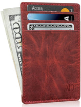 Charger l'image dans la galerie, Genuine Leather Slim Card Holder – RFID Blocking, Minimalist