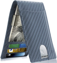 Charger l'image dans la galerie, Genuine Leather Slim Money Clip Wallet – 7 Card Slots, RFID Blocking