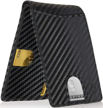 Cargar imagen en el visor de la galería, Genuine Leather Pull-Strap Bifold Wallet – Holds 7 Cards, RFID Blocking