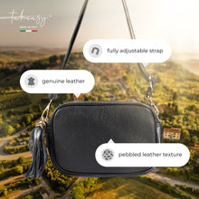 Cargar imagen en el visor de la galería, Italian Full-Grain Leather Crossbody Bag | Parma