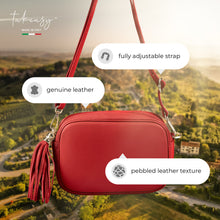 Cargar imagen en el visor de la galería, Italian Full-Grain Leather Crossbody Bag | Parma