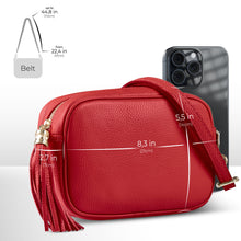 Cargar imagen en el visor de la galería, Italian Full-Grain Leather Crossbody Bag | Parma