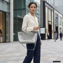 Load image into Gallery viewer, Italian Genuine Metallic Suede Top-Handle Bag | Padova