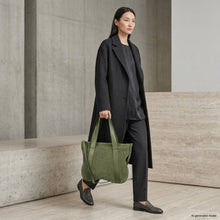 Load image into Gallery viewer, Italian Genuine Suede & Full-Grain Leather Tote Bag | Varese