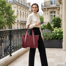 Load image into Gallery viewer, Italian Genuine Suede & Full-Grain Leather Tote Bag | Varese