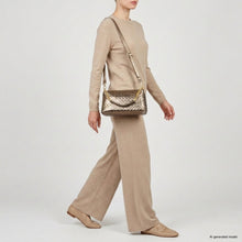Charger l'image dans la galerie, Italian Genuine Woven-Embossed Metallic Suede Crossbody Bag | Roma