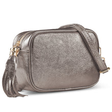 Cargar imagen en el visor de la galería, Italian Genuine Metallic Suede Crossbody Bag | Gubbio