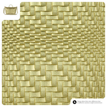Cargar imagen en el visor de la galería, Italian Genuine Basketweave-Embossed Metallic Suede Top-Handle Bag | Treviso