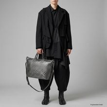 Cargar imagen en el visor de la galería, Italian Genuine Basketweave-Embossed Metallic Suede Top-Handle Bag | Treviso