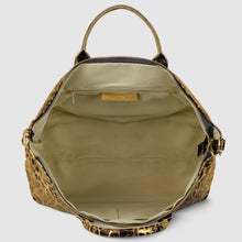Load image into Gallery viewer, Italian Genuine Leopard-Print Metallic Suede Top-Handle Bag | Rimini